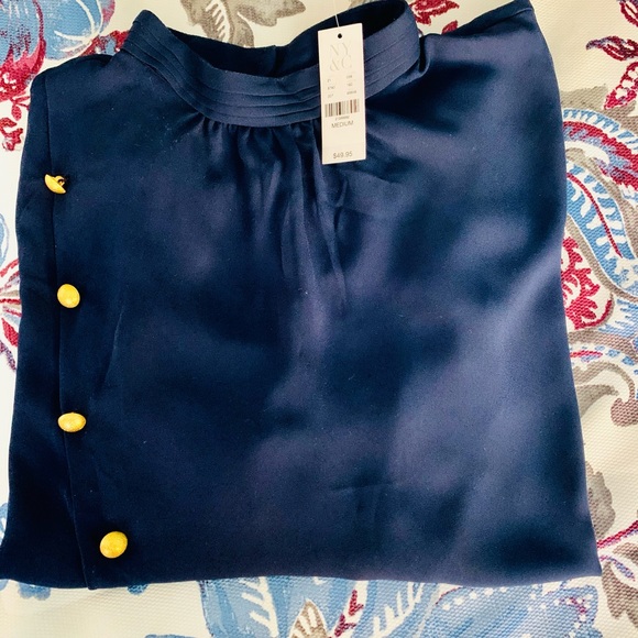 NWT- NY&CO MOCK-NECK BLOUSE - Picture 9 of 10